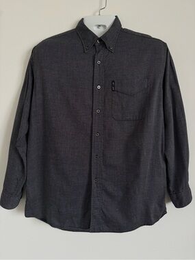 Armani Exchange AX Button Down Shirt Men’s Medium Gray 100% Cotton